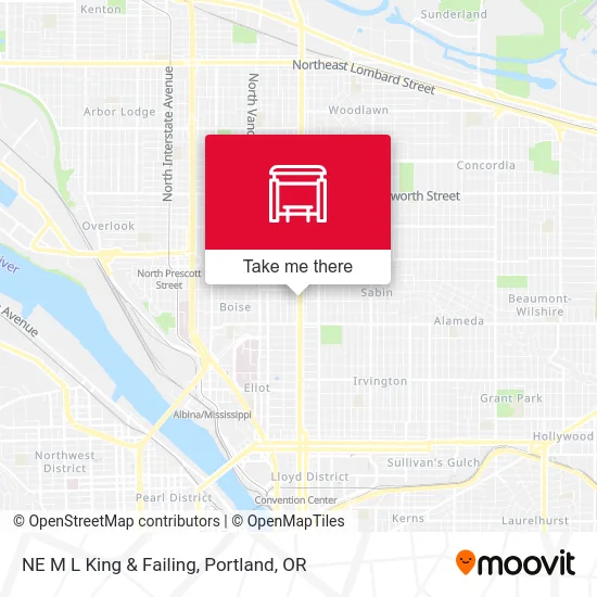 NE M L King & Failing map