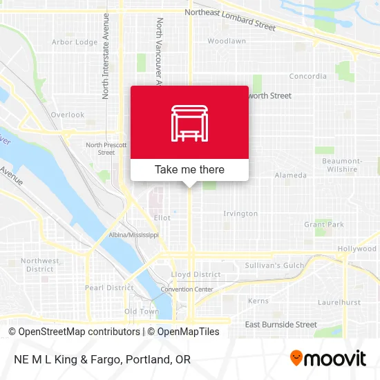NE M L King & Fargo map