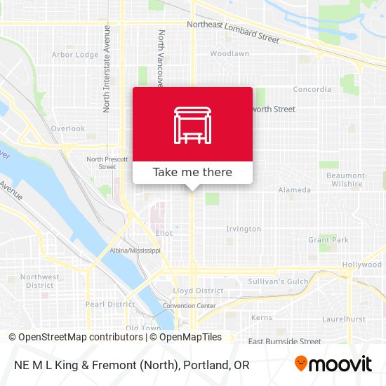 NE M L King & Fremont (North) map