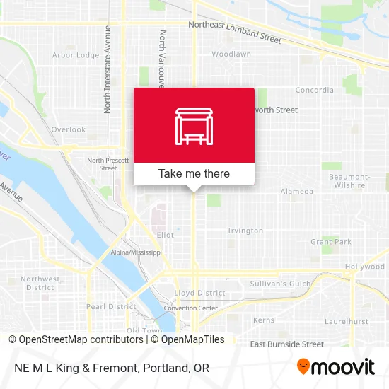 NE M L King & Fremont map