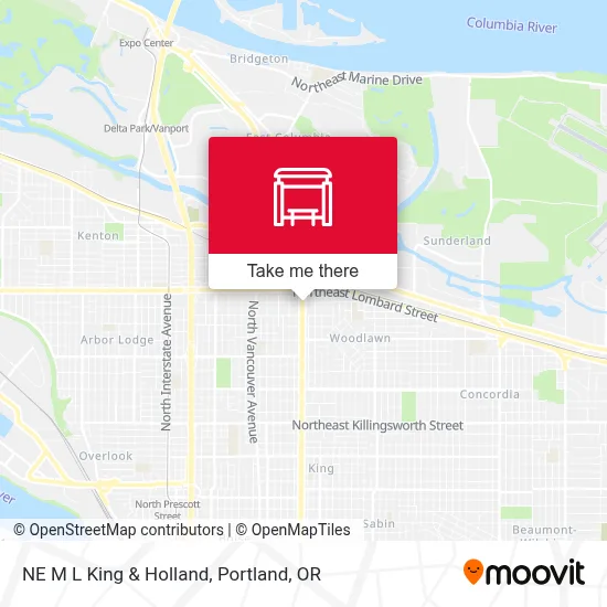 NE M L King & Holland map