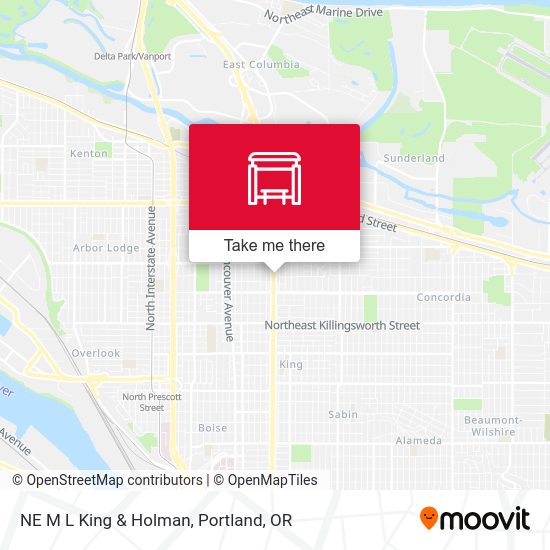 NE M L King & Holman map