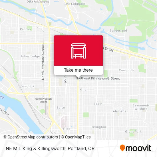 Mapa de NE M L King & Killingsworth