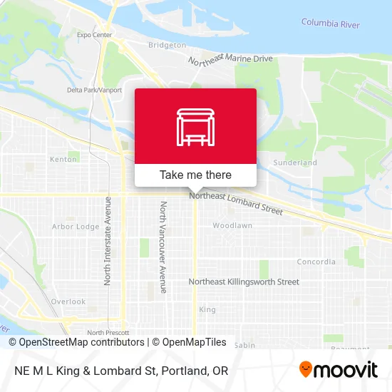 NE M L King & Lombard St map