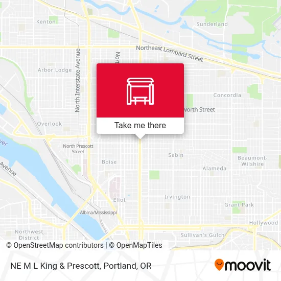 NE M L King & Prescott map