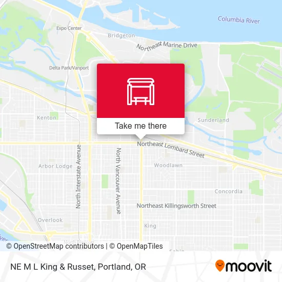 NE M L King & Russet map