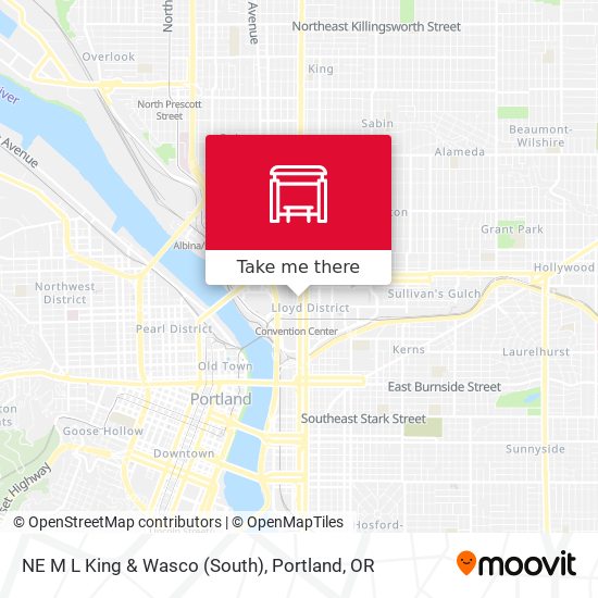 NE M L King & Wasco (South) map