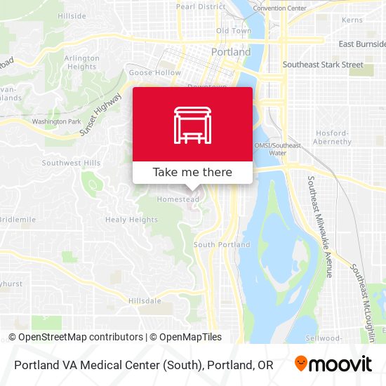 Mapa de Portland VA Medical Center (South)