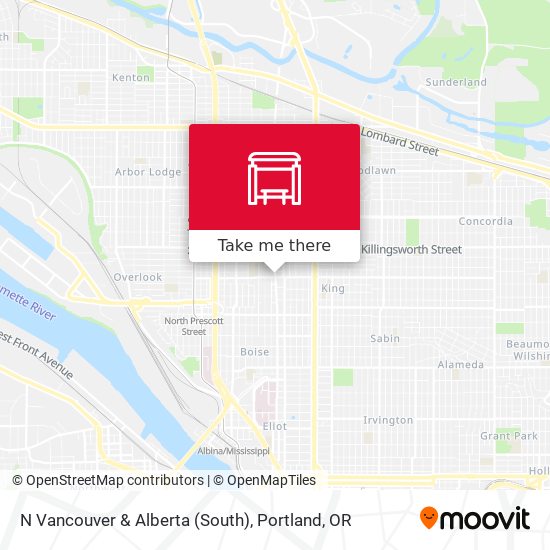N Vancouver & Alberta (South) map