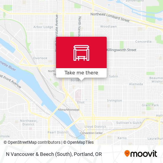 Mapa de N Vancouver & Beech (South)