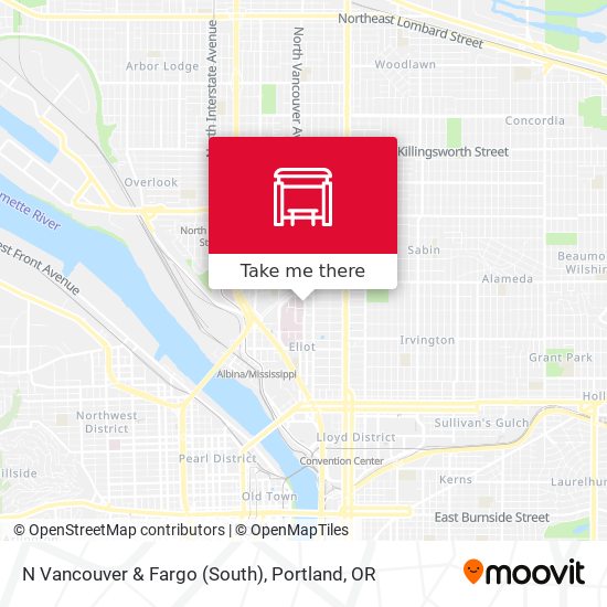 N Vancouver & Fargo (South) map
