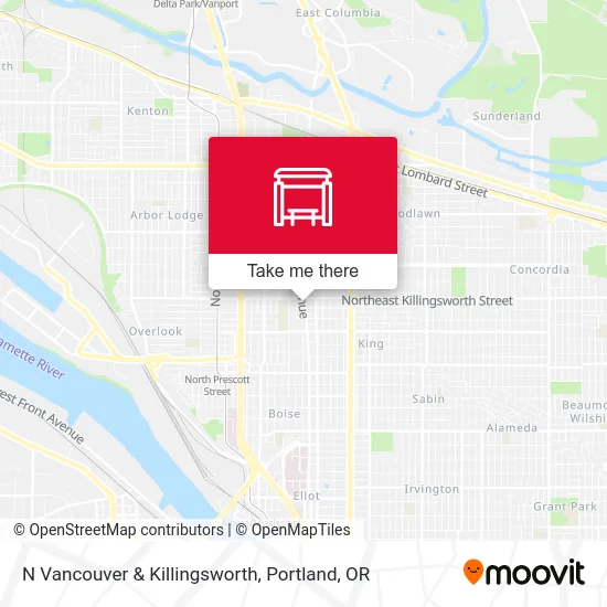 Mapa de N Vancouver & Killingsworth