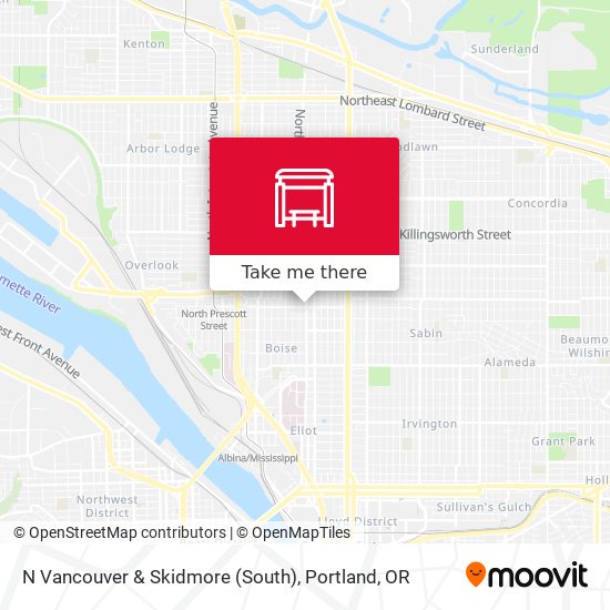 N Vancouver & Skidmore (South) map