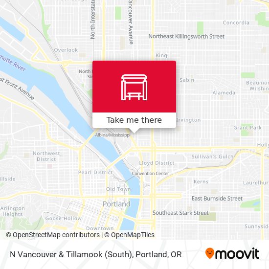 N Vancouver & Tillamook (South) map