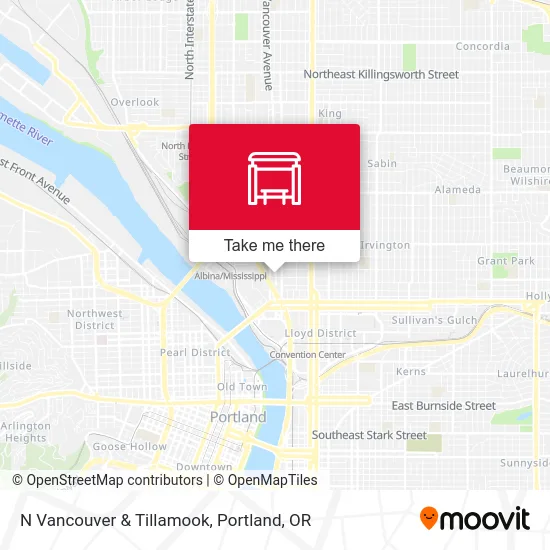 Mapa de N Vancouver & Tillamook