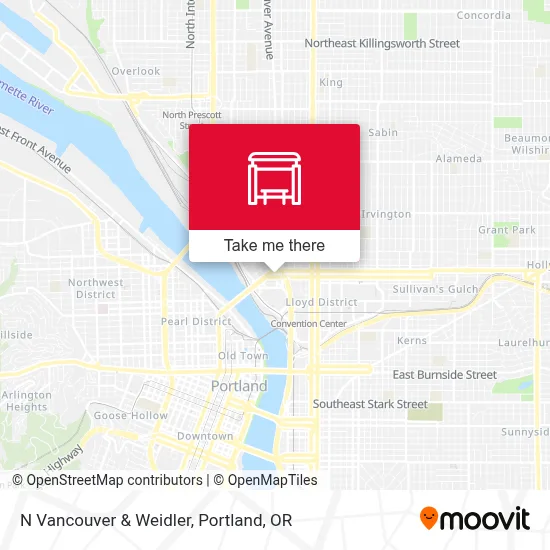 N Vancouver & Weidler map