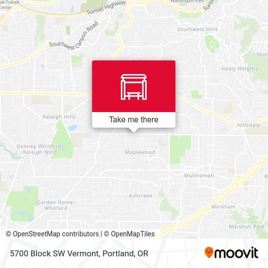 Mapa de 5700 Block SW Vermont