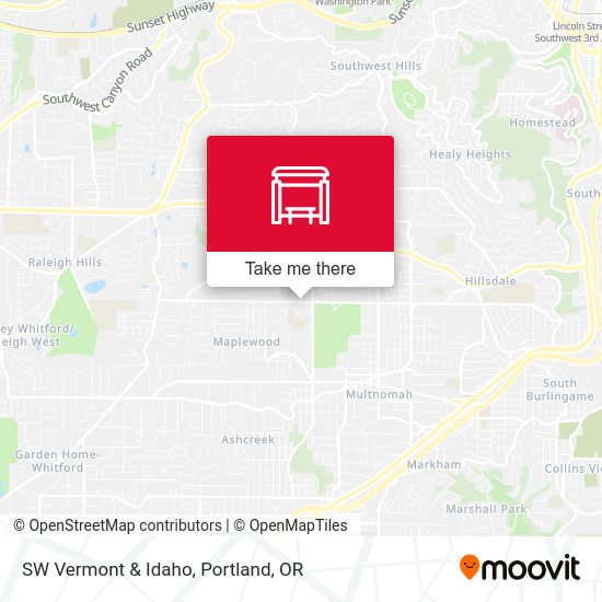 SW Vermont & Idaho map