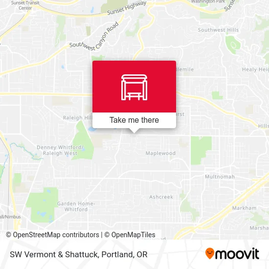 SW Vermont & Shattuck map