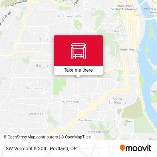 SW Vermont & 30th map