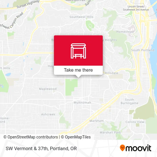 SW Vermont & 37th map