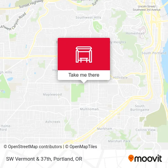 SW Vermont & 37th map