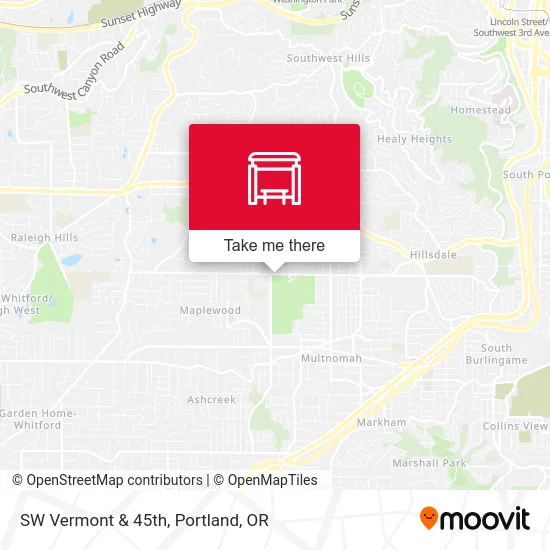 SW Vermont & 45th map