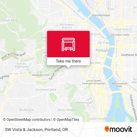 SW Vista & Jackson map