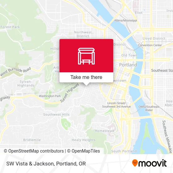 SW Vista & Jackson map