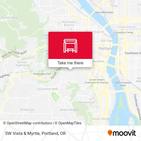 SW Vista & Myrtle map