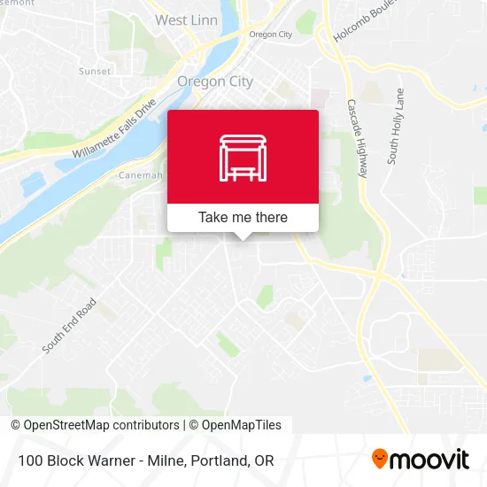 100 Block Warner - Milne map