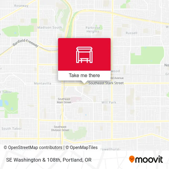 SE Washington & 108th map