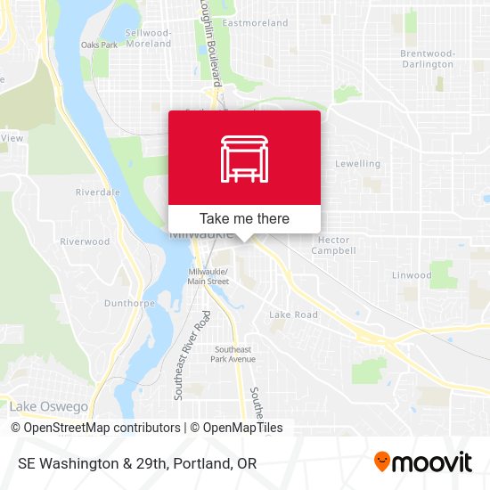 Mapa de SE Washington & 29th
