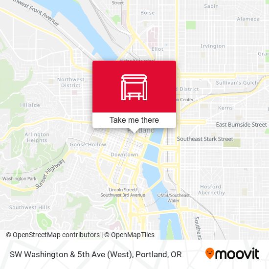 SW Washington & 5th Ave (West) map