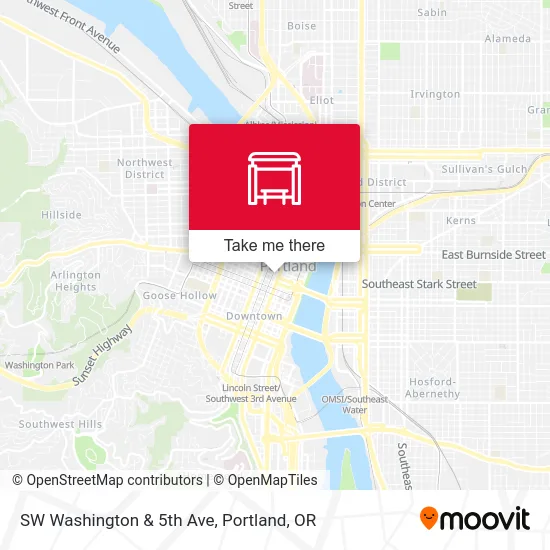 Mapa de SW Washington & 5th Ave