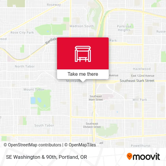 SE Washington & 90th map