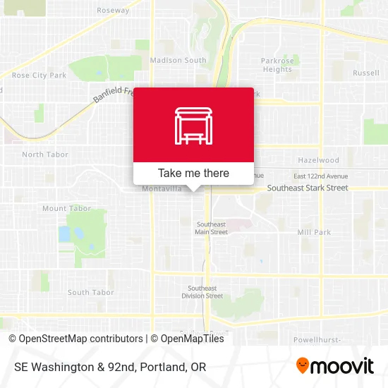 Mapa de SE Washington & 92nd