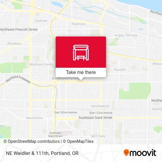 NE Weidler & 111th map