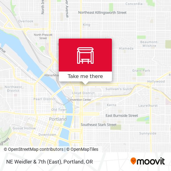 NE Weidler & 7th (East) map