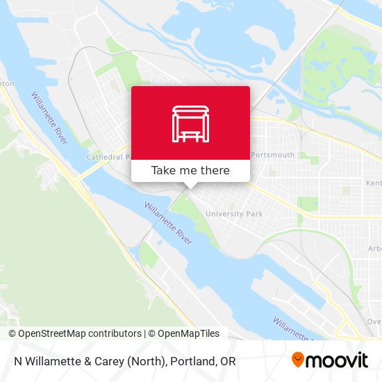 N Willamette & Carey (North) map