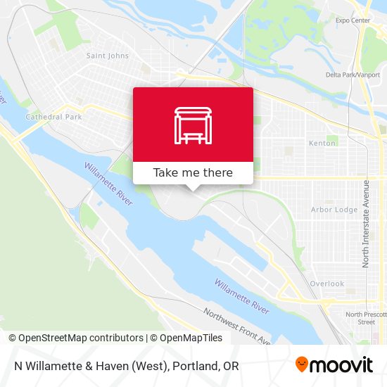 N Willamette & Haven (West) map