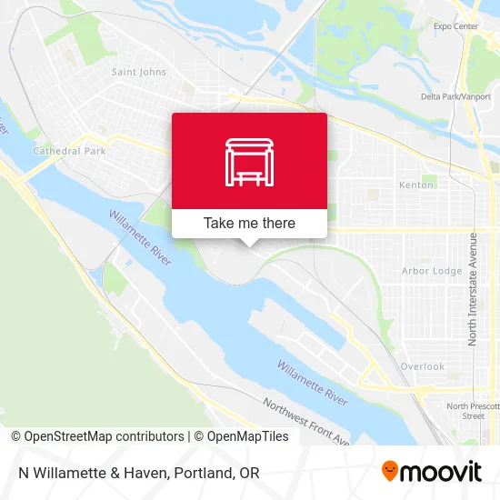 N Willamette & Haven map