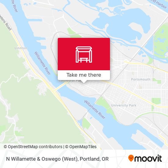 N Willamette & Oswego (West) map