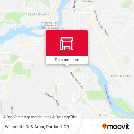 Willamette Dr & Arbor map