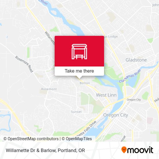 Willamette Dr & Barlow map