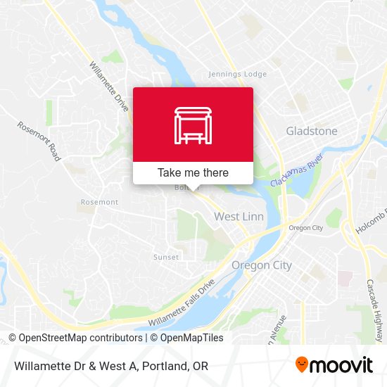 Willamette Dr & West A map