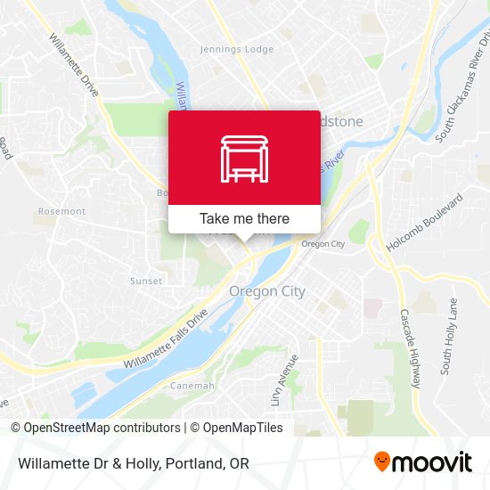 Willamette Dr & Holly map