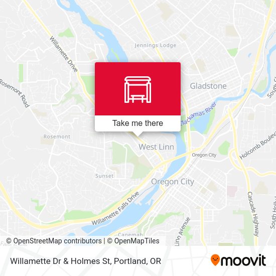 Willamette Dr & Holmes St map