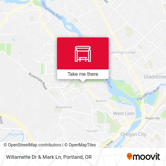 Willamette Dr & Mark Ln map