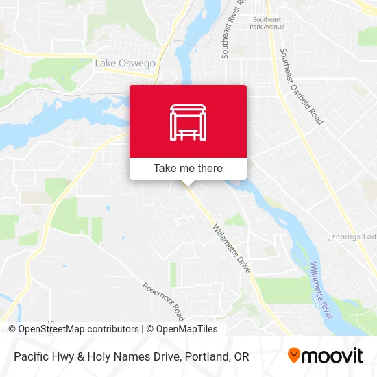 Pacific Hwy & Holy Names Drive map